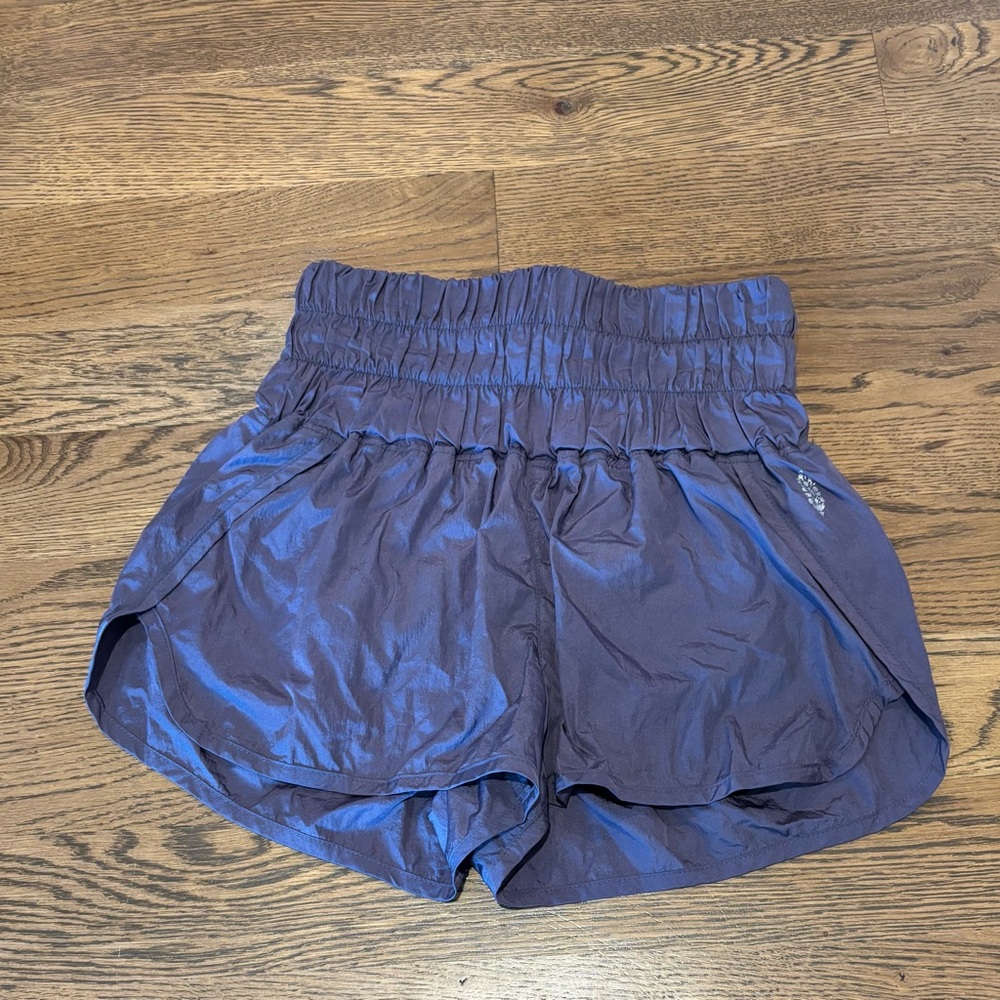 Free people women the way home shorts size xs high waisted purple